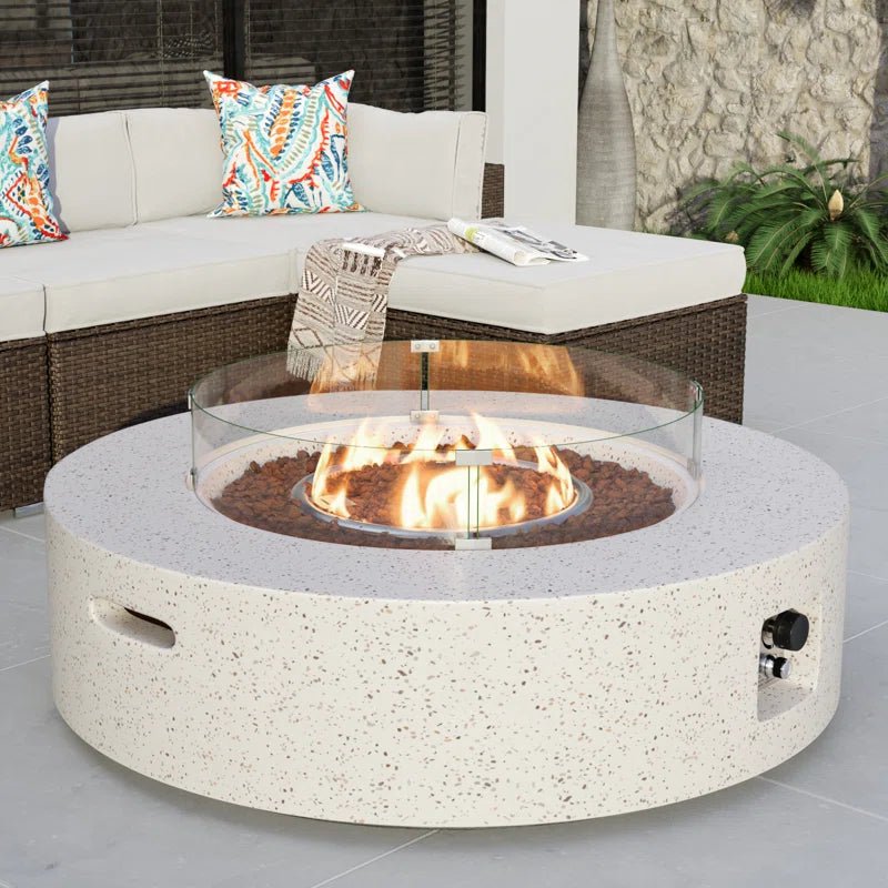 Langport Concrete Propane Fire Pit Table - The Vitality Estate
