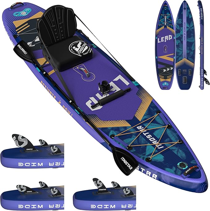 Lead 11‘ x 33" / 12’×35" Inflatable Stand Up Paddle Board - Premium SUP Board Kit - Ultra Stable Paddleboard for Adults & Youth - All Skill Levels - for Lakes, Oceans - The Vitality Estate