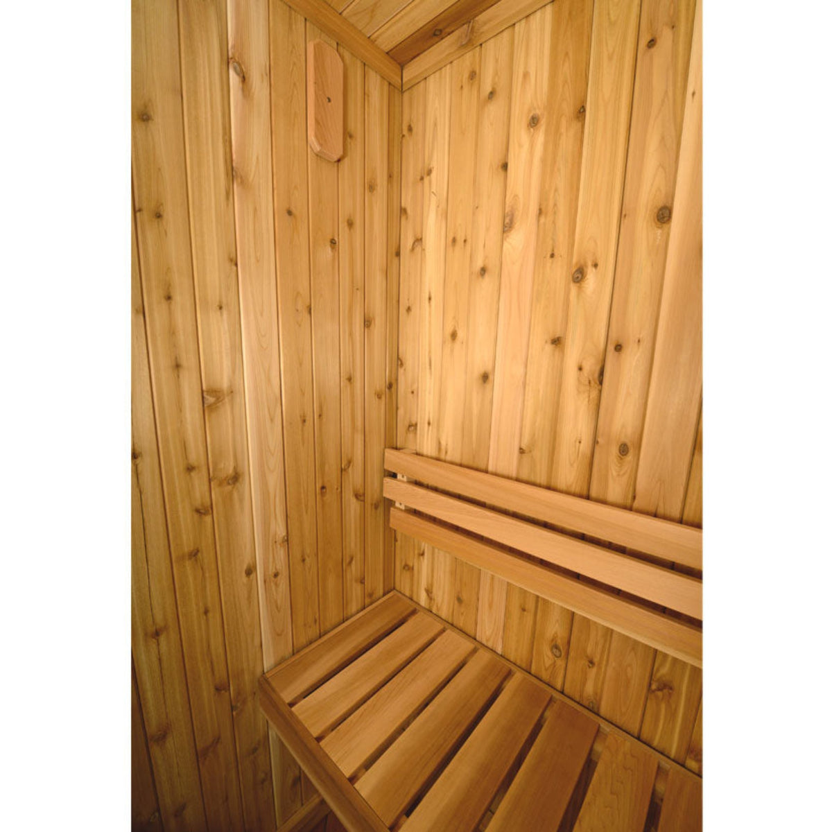 Logan 1-Person Indoor Sauna in Rustic Cedar - The Vitality Estate