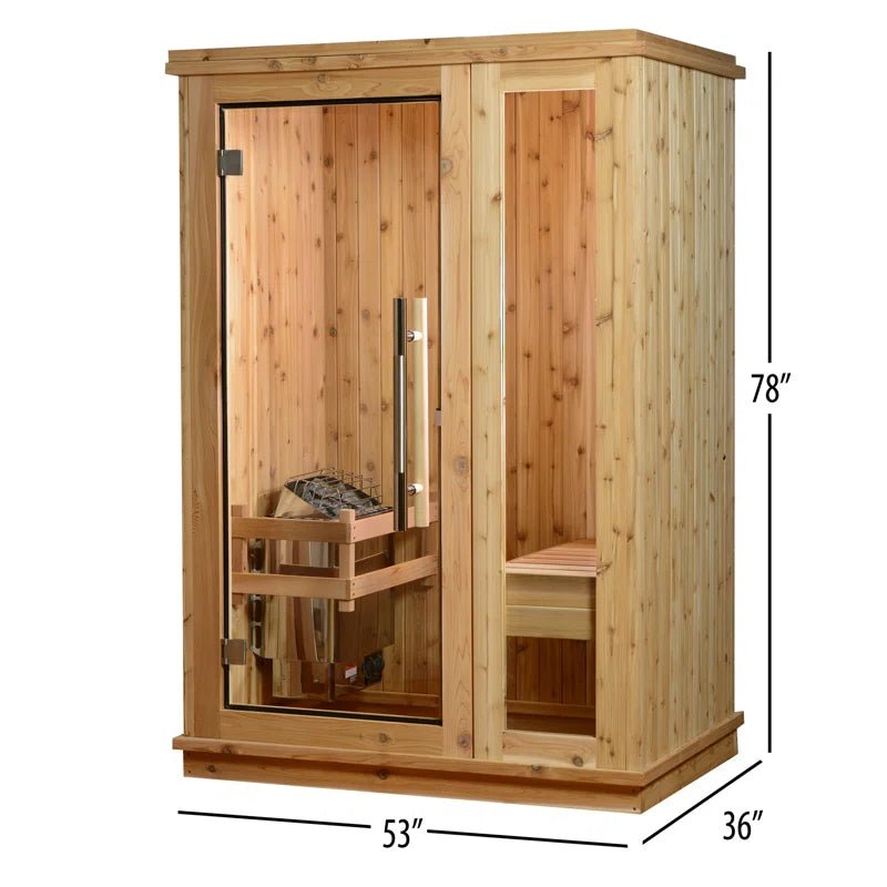 Logan 1 - Person Traditional Steam Sauna in Cedar - The Vitality Estate