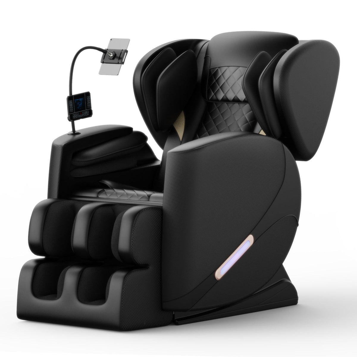 Massage Chair Recliner With Zero Gravity With Full Body Air Pressure - Black - The Vitality Estate