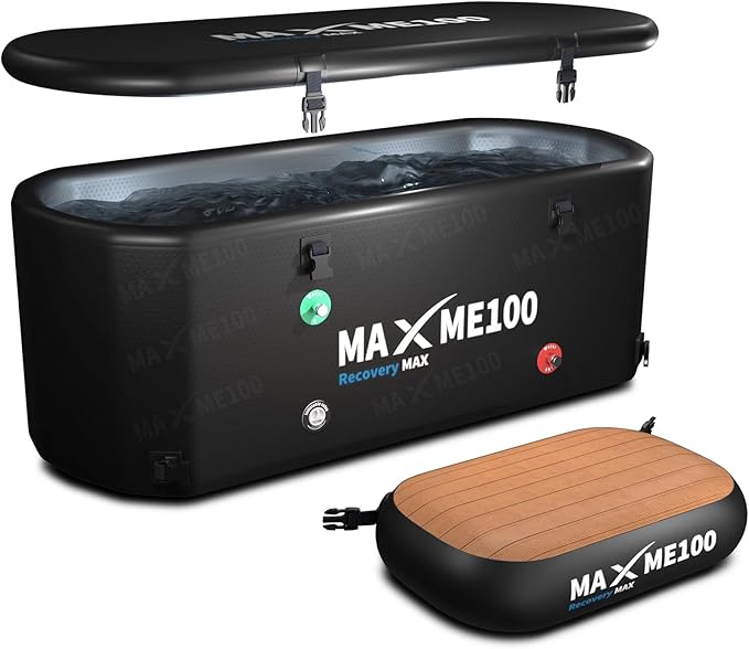 MAXME100® Cold Plunge Tub, Ice Bath Tub, XXXL Cold Plunge With Non-Slip Step, Upgraded HSBMF Material, Dual- Action Pump, Water Chiller Compatible, Portable, Inflatable, Outdoor, Indoor, Athletes - The Vitality Estate