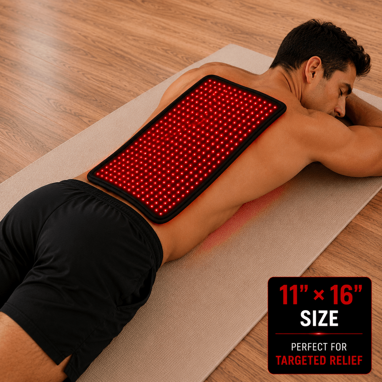 Medium Red Light Pad for Pain Relief & Recovery | 16" x 11" | 1188 LEDs + 12V Car Adapter - The Vitality Estate