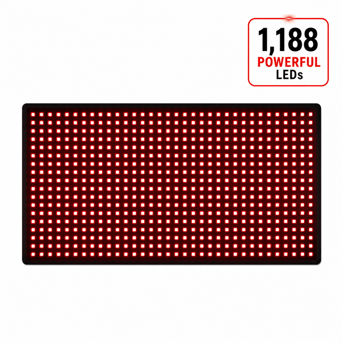 Medium Red Light Pad for Pain Relief & Recovery | 16" x 11" | 1188 LEDs + 12V Car Adapter - The Vitality Estate