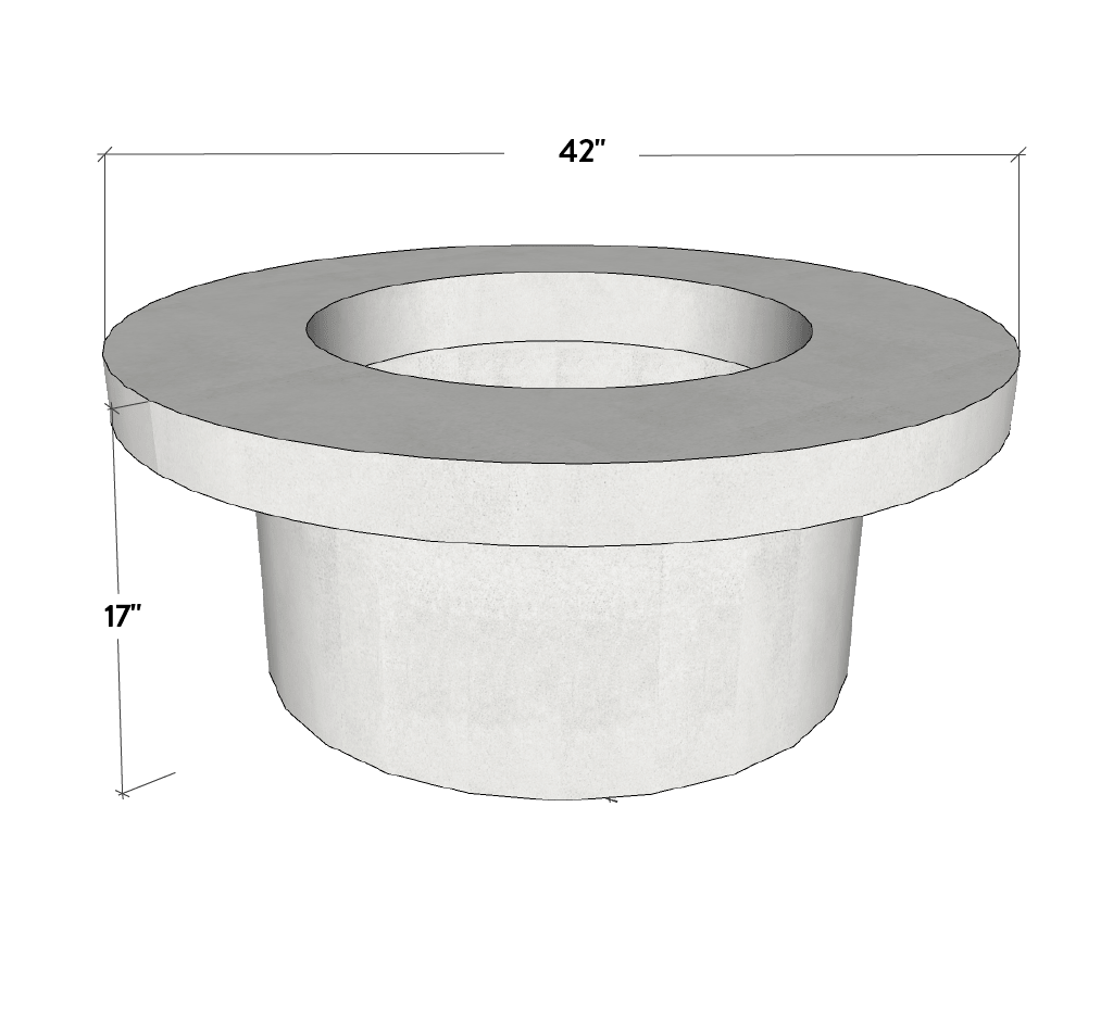 Mirasol - Circular Concrete Fire Pit Table - The Vitality Estate
