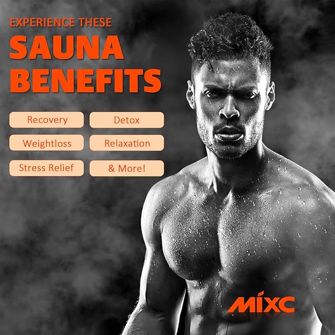 MIXC Upgraded Infrared Sauna Box for Relaxation,Detoxification,Dry steam Sauna Box for Home,Folding Chair,Multiple Layered Full Body Sauna Tent for Spa,Indoor,Outdoor,Gym - The Vitality Estate