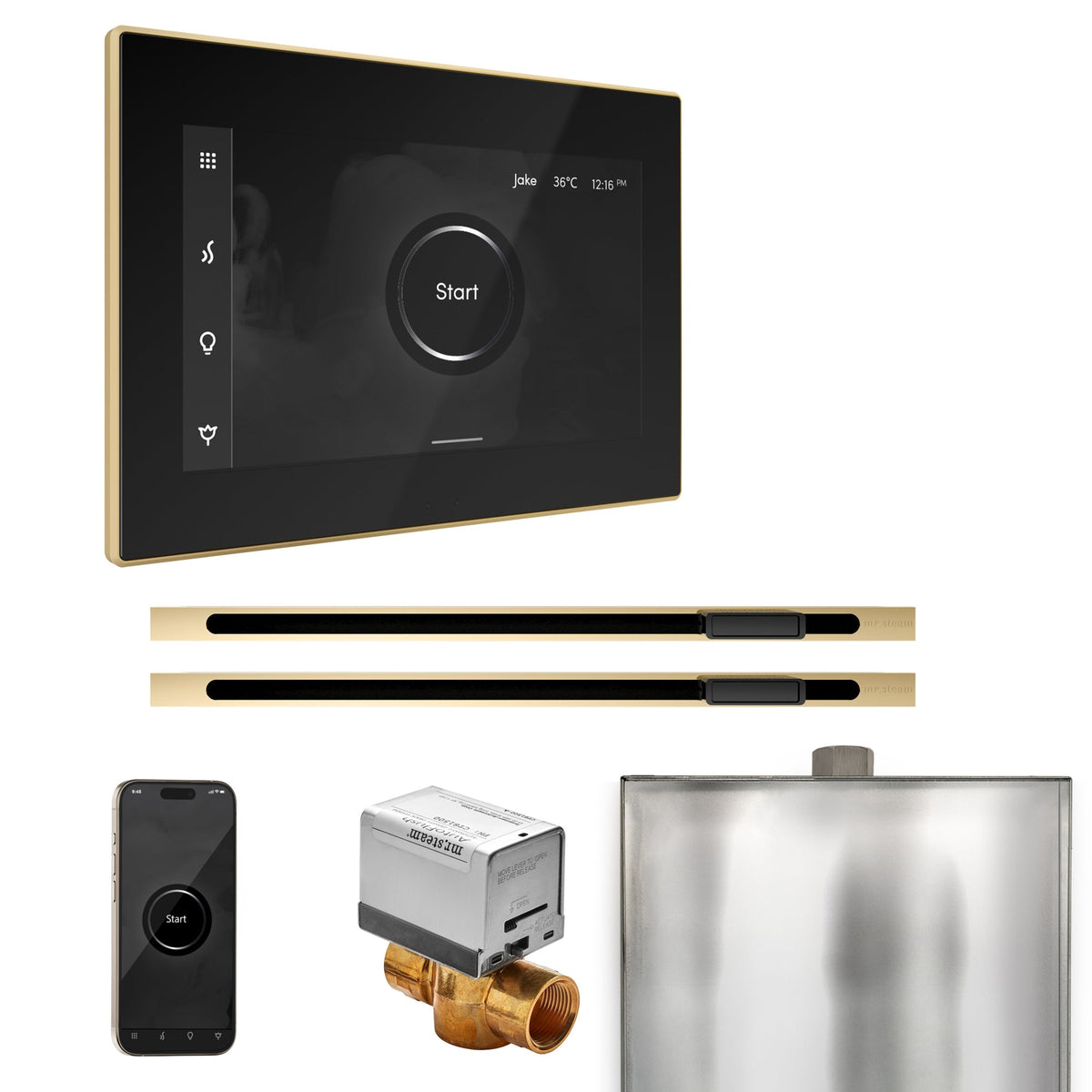 Mr. Steam XButler Max Steam Shower Control Package with iSteamX Control and Linear Steamhead - The Vitality Estate