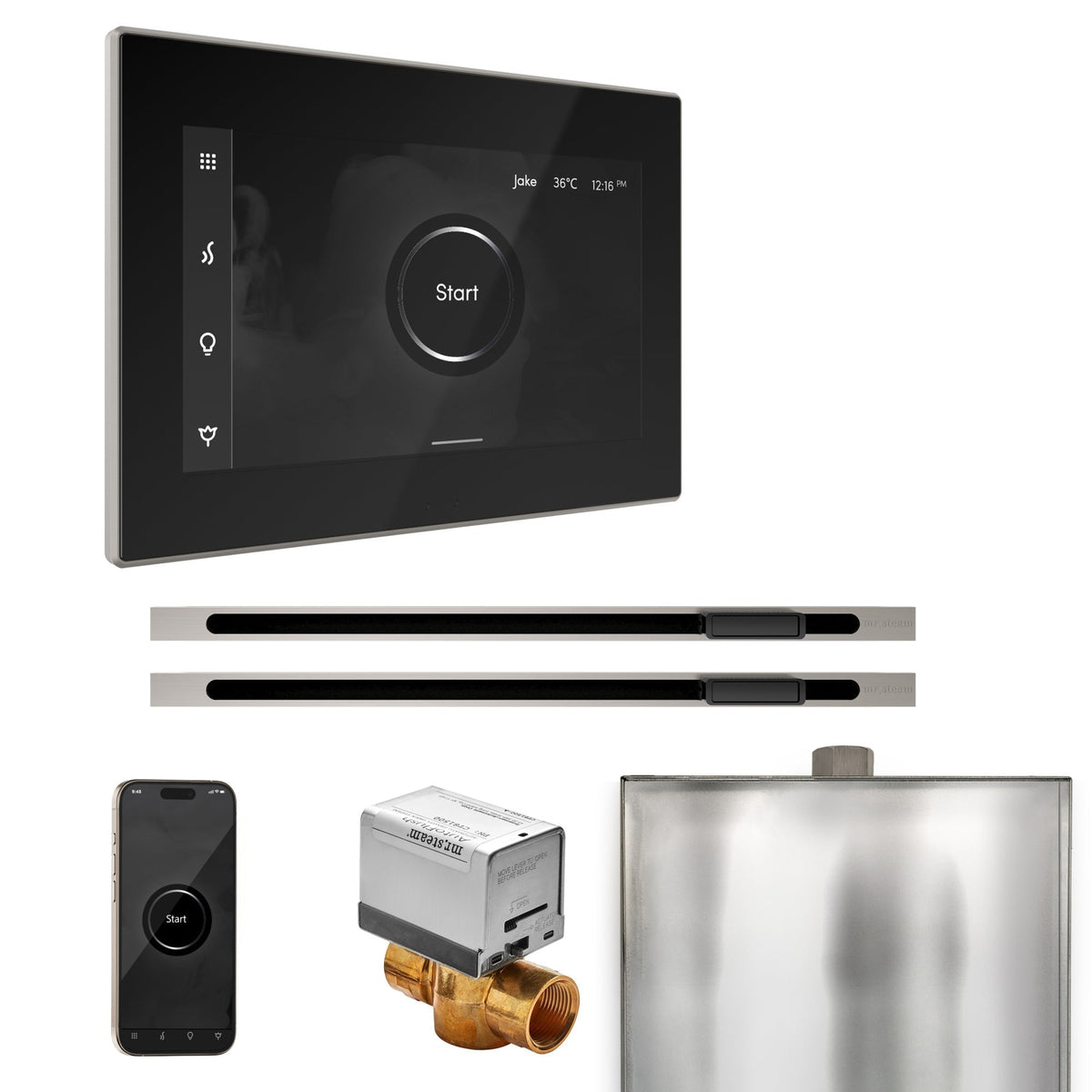 Mr. Steam XButler Max Steam Shower Control Package with iSteamX Control and Linear Steamhead - The Vitality Estate