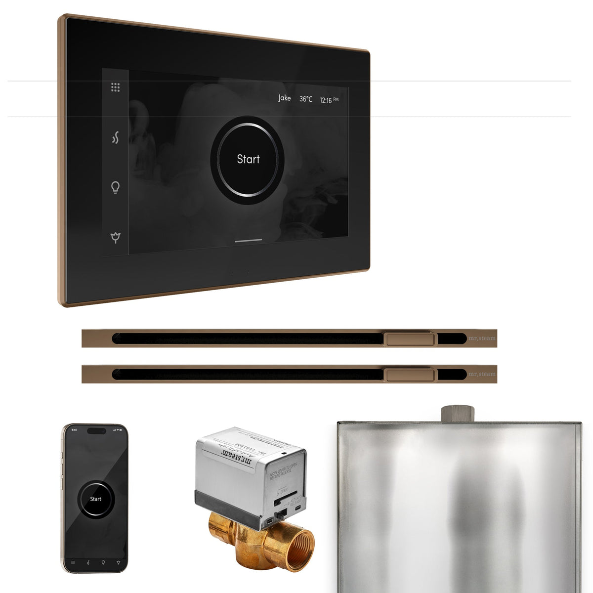 Mr. Steam XButler Max Steam Shower Control Package with iSteamX Control and Linear Steamhead - The Vitality Estate