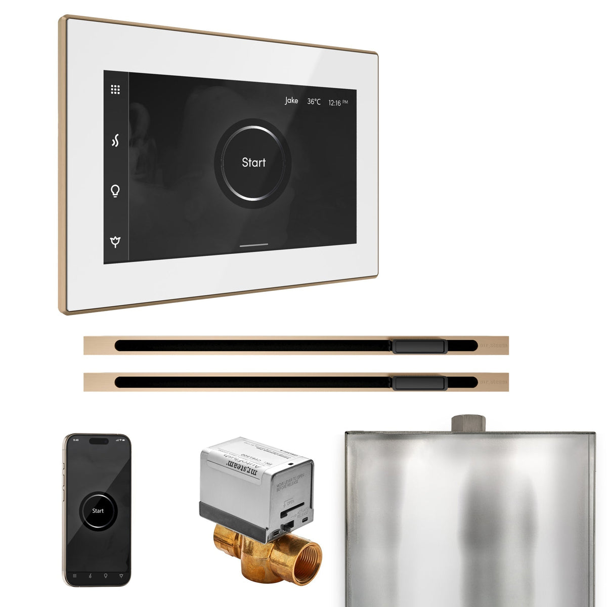 Mr. Steam XButler Max Steam Shower Control Package with iSteamX Control and Linear Steamhead - The Vitality Estate