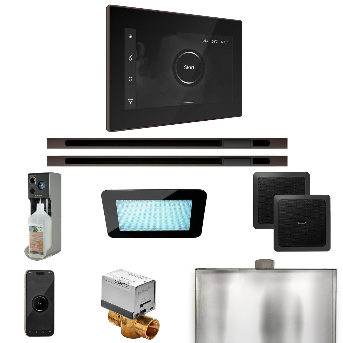 Mr. Steam XDream Max Steam Shower Control Package with iSteamX Control and Linear Steamhead - The Vitality Estate