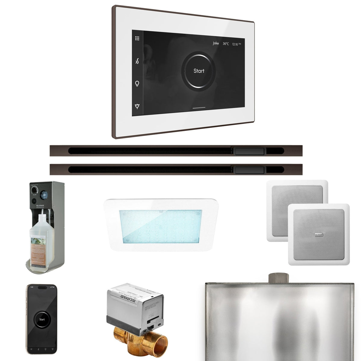Mr. Steam XDream Max Steam Shower Control Package with iSteamX Control and Linear Steamhead - The Vitality Estate