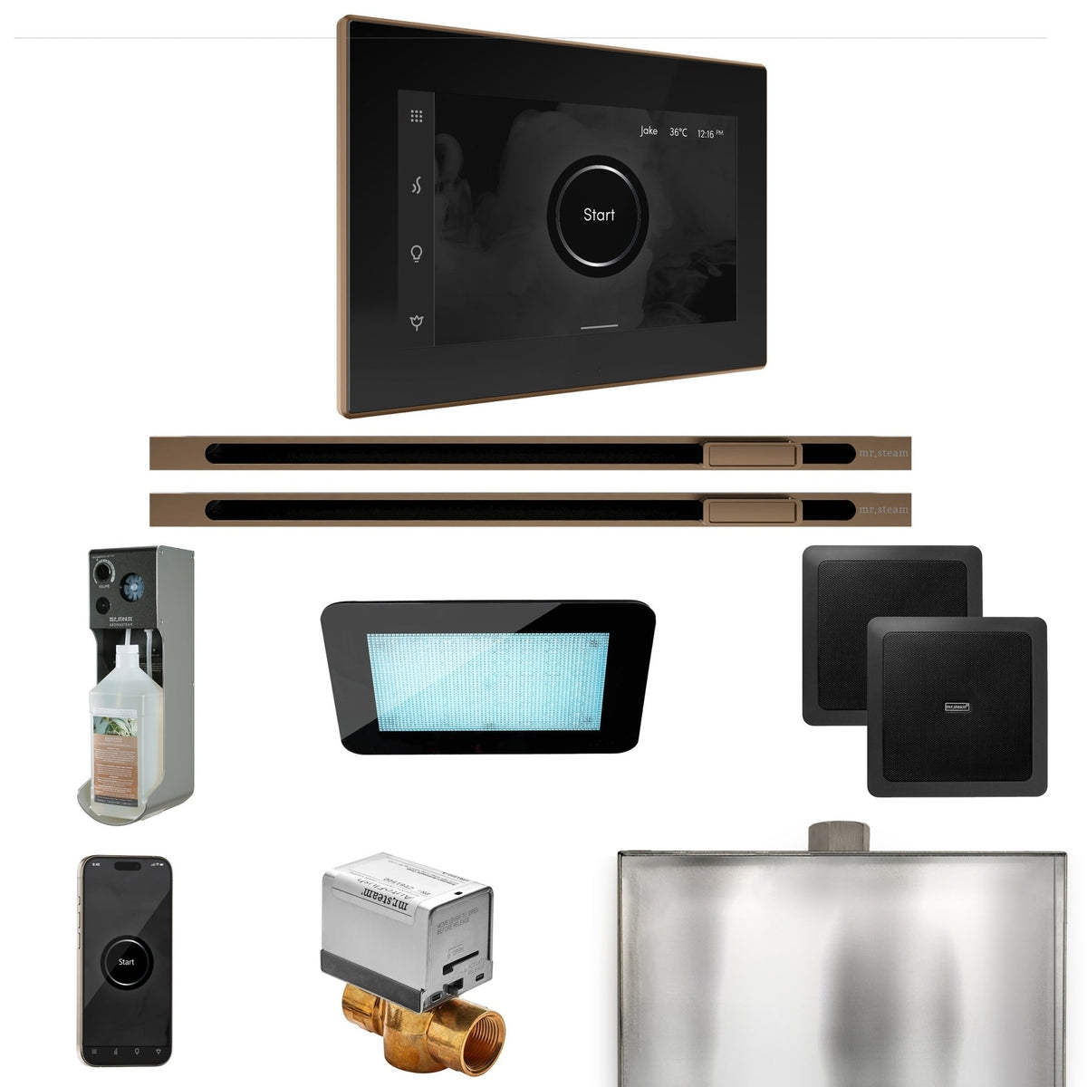 Mr. Steam XDream Max Steam Shower Control Package with iSteamX Control and Linear Steamhead - The Vitality Estate