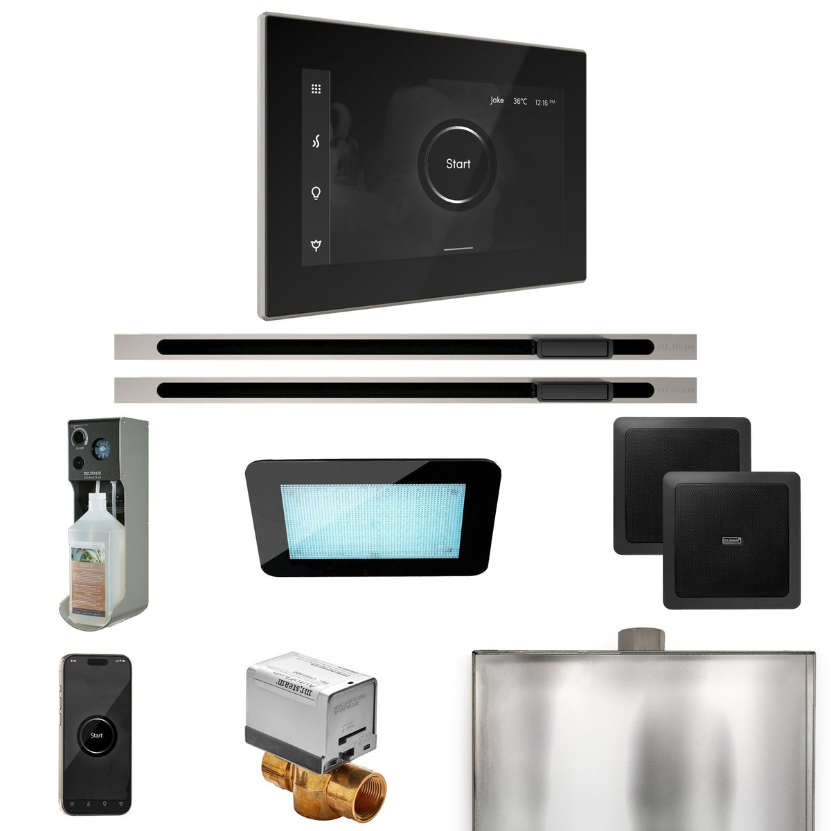 Mr. Steam XDream Max Steam Shower Control Package with iSteamX Control and Linear Steamhead - The Vitality Estate