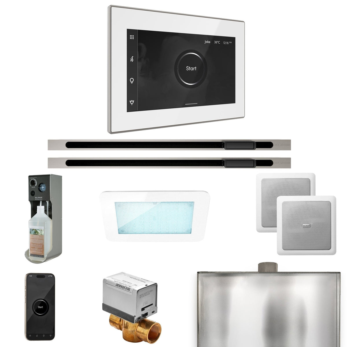 Mr. Steam XDream Max Steam Shower Control Package with iSteamX Control and Linear Steamhead - The Vitality Estate