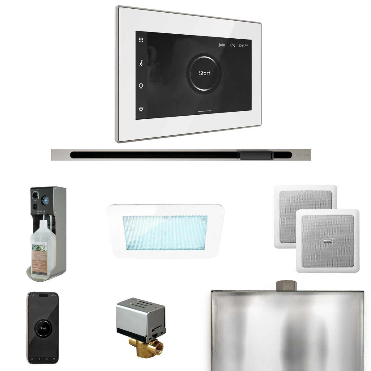 Mr. Steam XDream Steam Shower Control Package with iSteamX Control and Linear Steamhead - The Vitality Estate