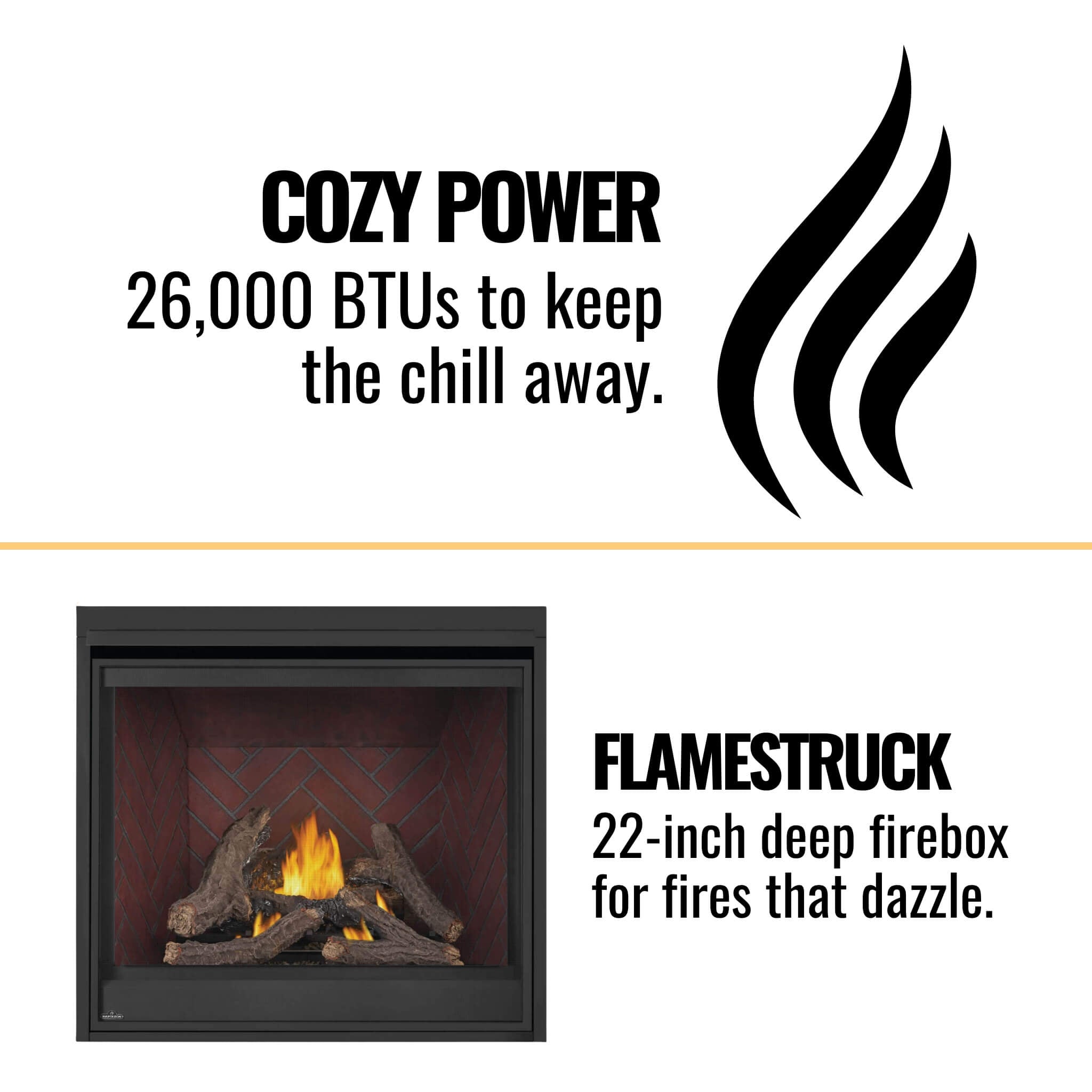 Napoleon Ascent Deep 42-Inch Direct Vent Electronic Ignition Natural Gas Fireplace [D42NTRE] (SAK42391) - The Vitality Estate