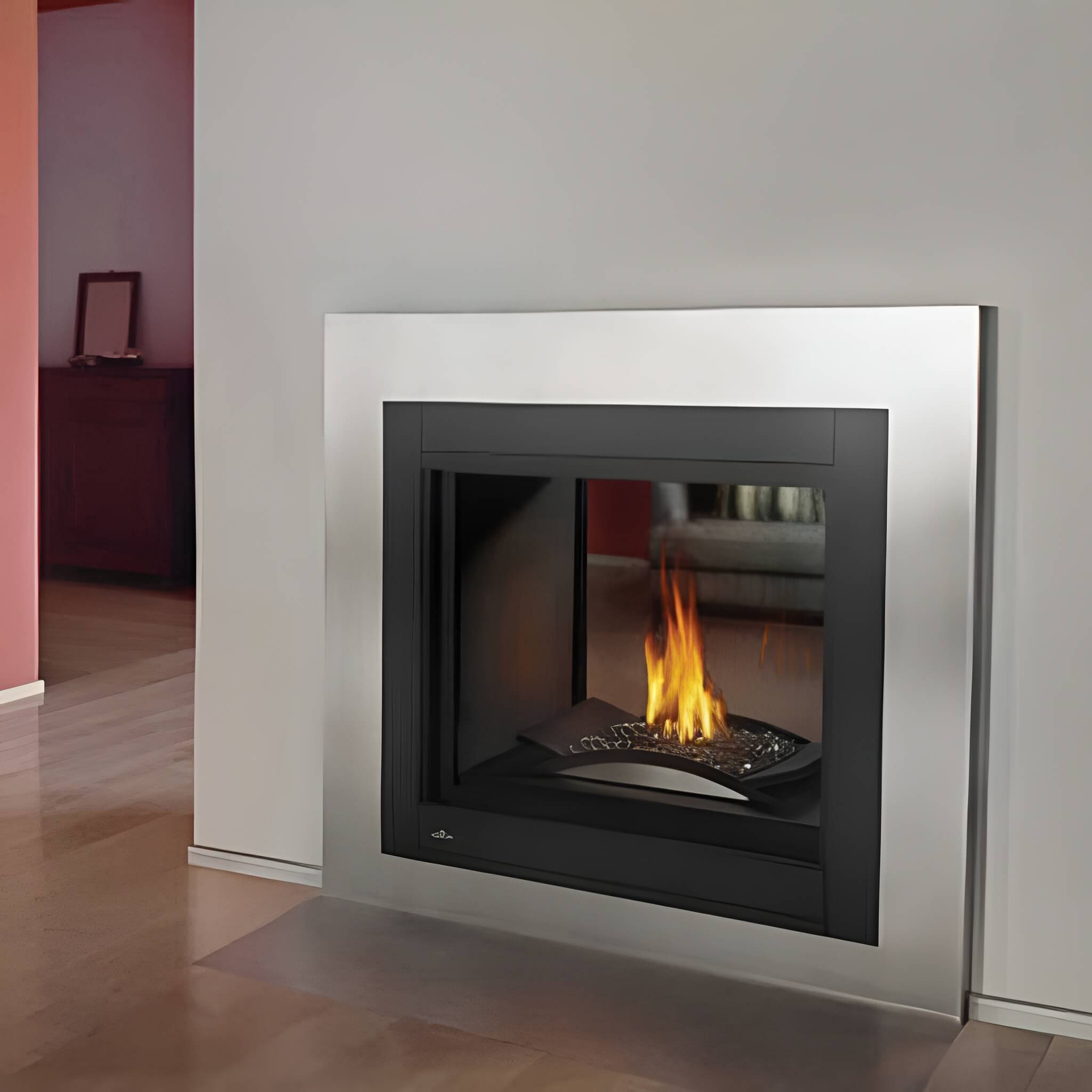Napoleon Ascent Multi-View 3-Sided Log Set Direct Vent Natural Gas Fireplace [BHD4PNA] (SAK75492) - The Vitality Estate