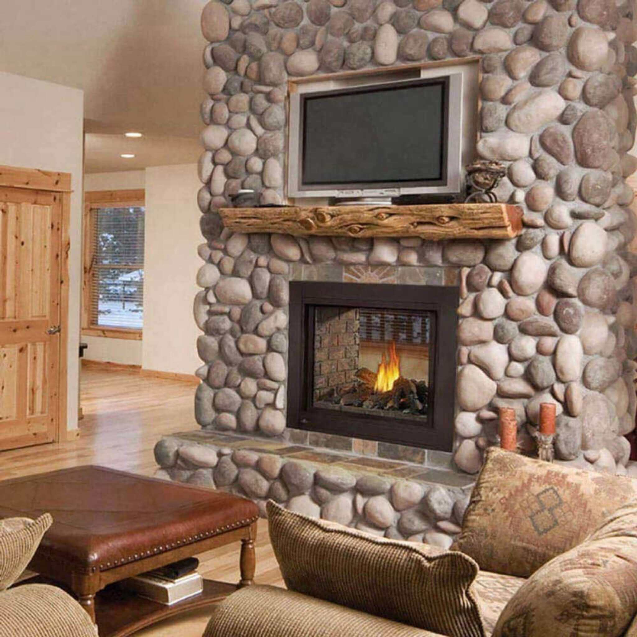 Napoleon Ascent Multi-View 3-Sided Log Set Direct Vent Natural Gas Fireplace [BHD4PNA] (SAK75492) - The Vitality Estate