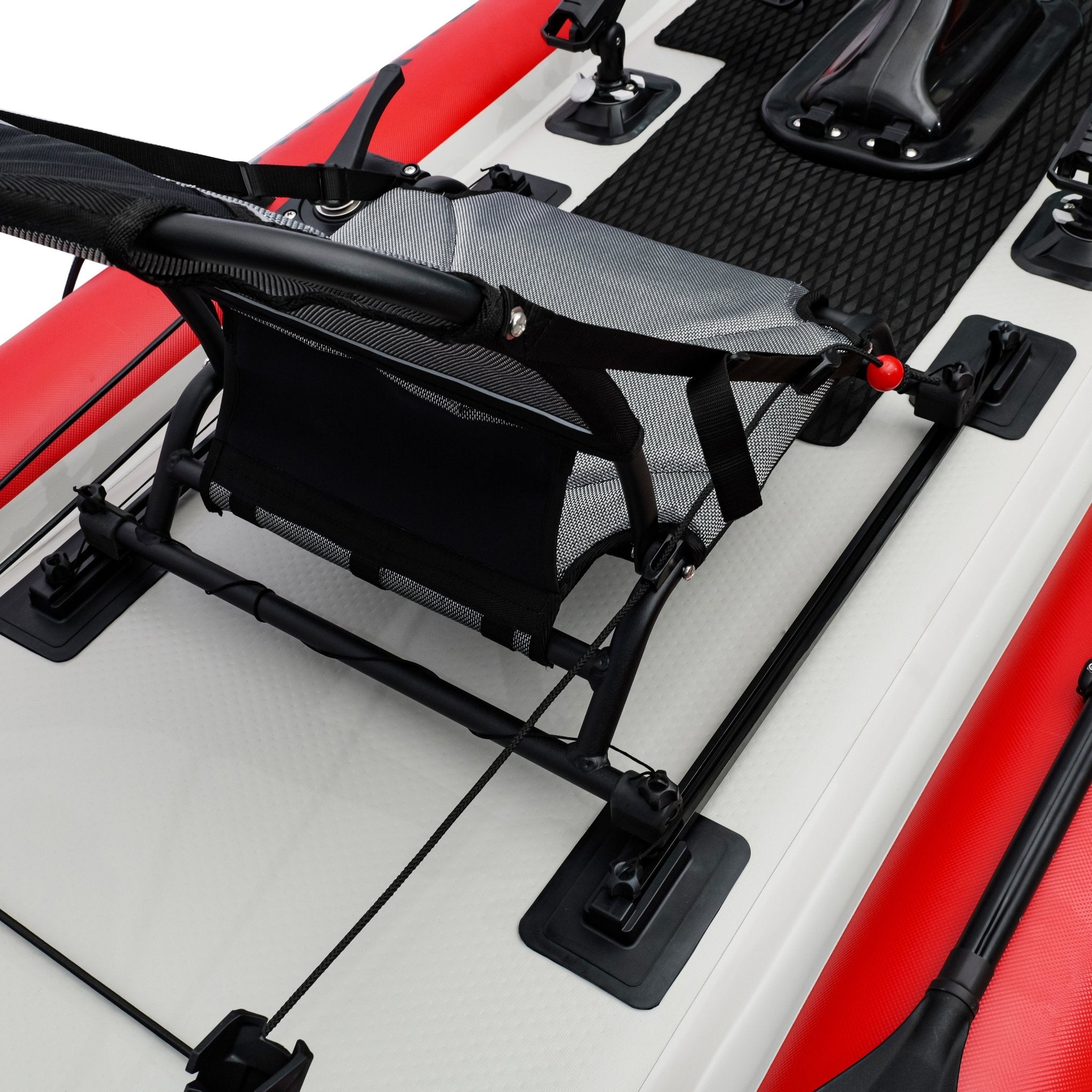 Nautiqua | ARUBA | Deluxe Paddleboard Fishing Pedal Kayak | Red - The Vitality Estate