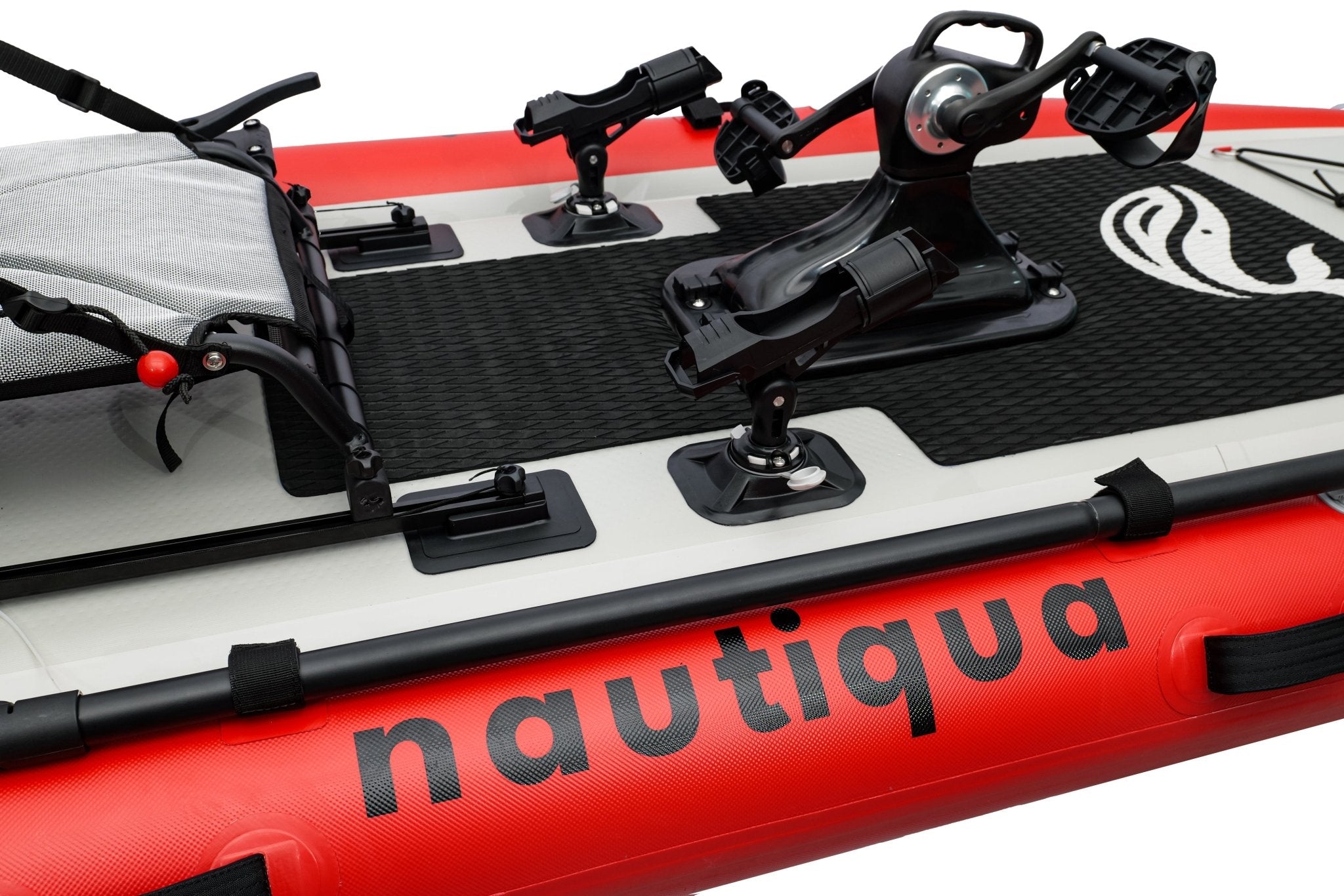 Nautiqua | ARUBA | Deluxe Paddleboard Fishing Pedal Kayak | Red - The Vitality Estate