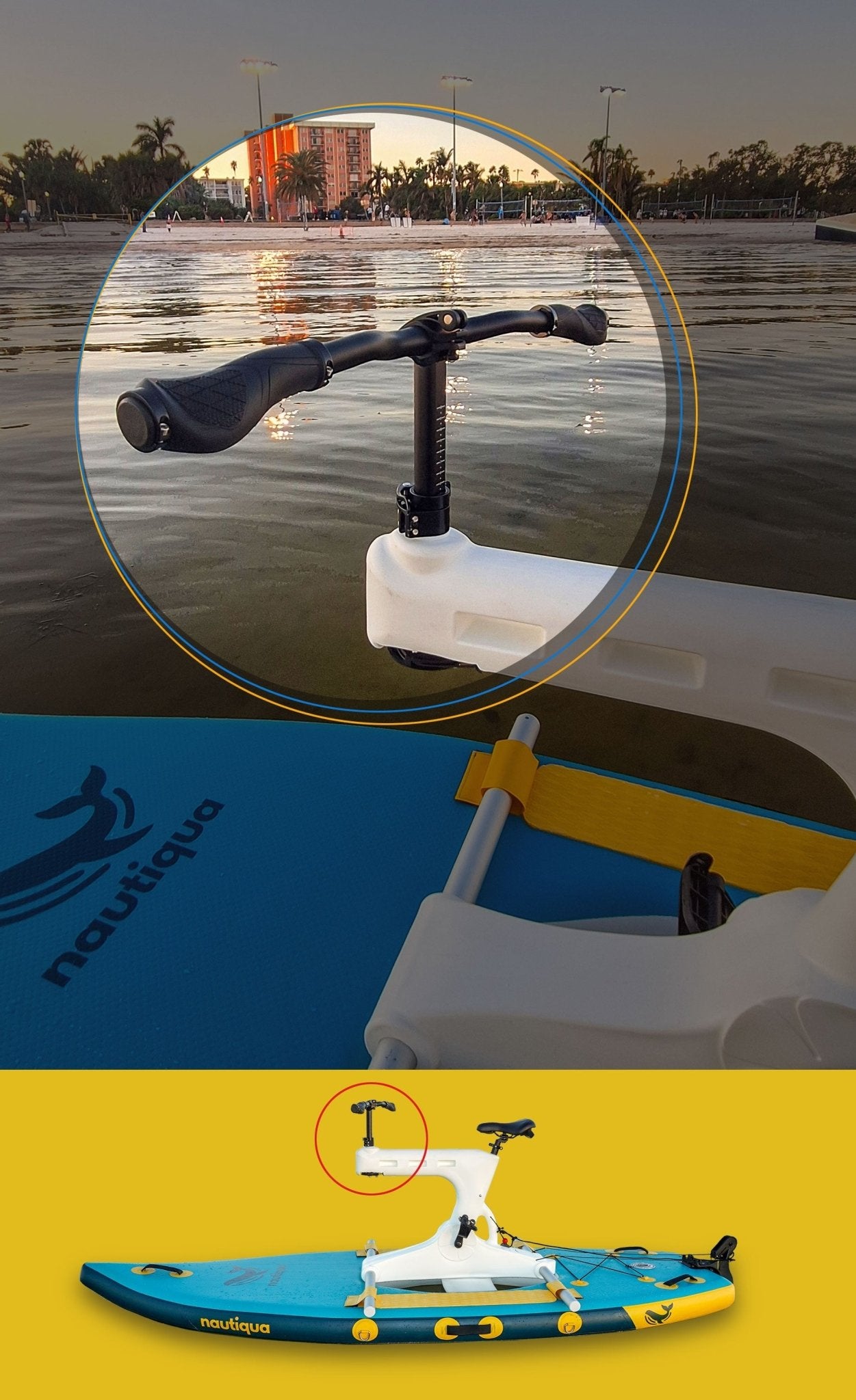 Nautiqua | BELIZE | Premium Paddleboard Water Bike - The Vitality Estate