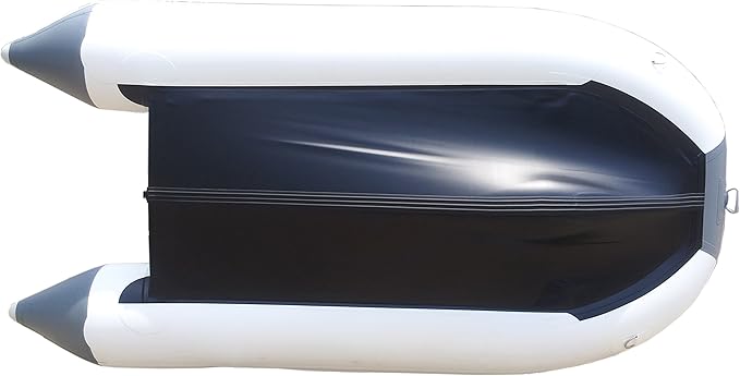 Newport 10ft 6in Newport Model Inflatable Dinghy Boat Transom Sport Tender - 5 Person - 15HP USCG Rated, White/Gray - The Vitality Estate