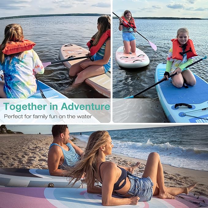 Niphean Inflatable Stand Up Paddle Board with SUP Accessories, Anti-Slip EVA Deck, 10’6’’ Inflatable Paddle Boards for Adults & Youth of All Skill Levels - The Vitality Estate