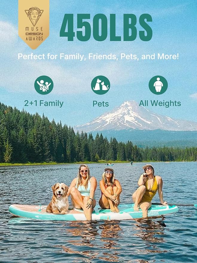 Niphean Inflatable Stand Up Paddle Board with SUP Accessories, Anti-Slip EVA Deck, 10’6’’ Inflatable Paddle Boards for Adults & Youth of All Skill Levels - The Vitality Estate