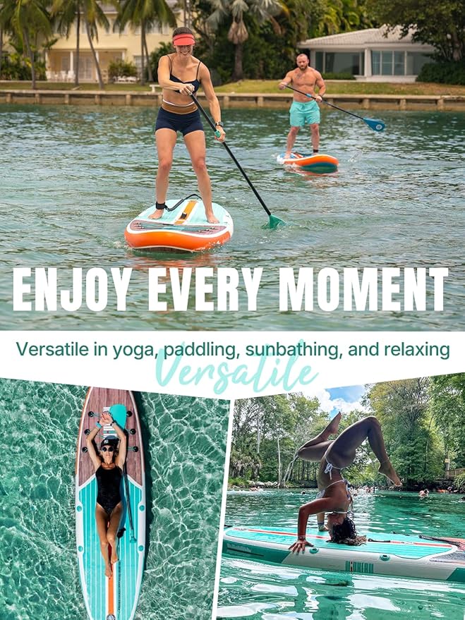Niphean Inflatable Stand Up Paddle Board with SUP Accessories, Anti-Slip EVA Deck, 10’6’’ Inflatable Paddle Boards for Adults & Youth of All Skill Levels - The Vitality Estate