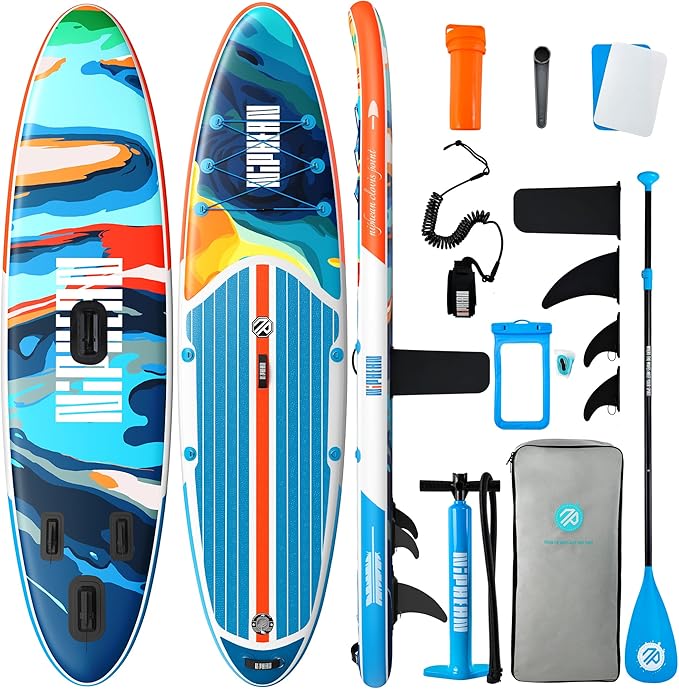 Niphean Inflatable Stand Up Paddle Board with SUP Accessories, Anti-Slip EVA Deck, 10’6’’ Inflatable Paddle Boards for Adults & Youth of All Skill Levels - The Vitality Estate