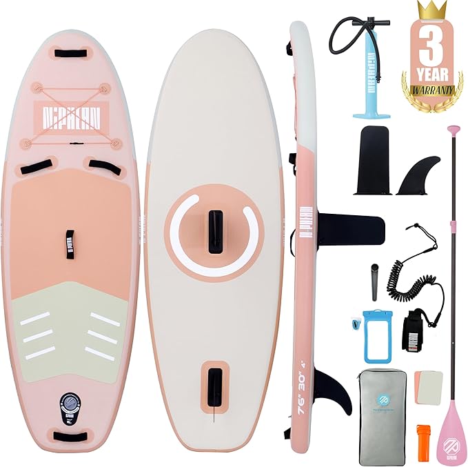Niphean Inflatable Stand Up Paddle Board with SUP Accessories, Anti-Slip EVA Deck, 10’6’’ Inflatable Paddle Boards for Adults & Youth of All Skill Levels - The Vitality Estate
