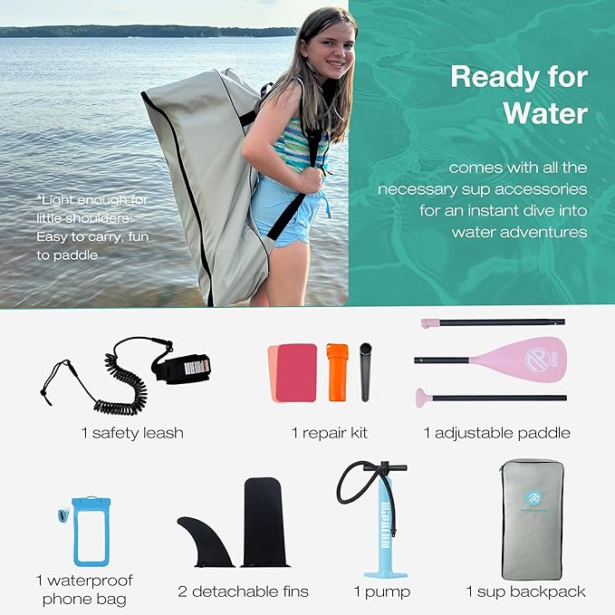 Niphean Inflatable Stand Up Paddle Board with SUP Accessories, Anti-Slip EVA Deck, 10’6’’ Inflatable Paddle Boards for Adults & Youth of All Skill Levels - The Vitality Estate