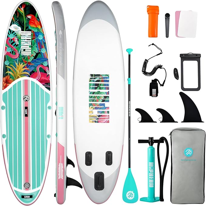 Niphean Inflatable Stand Up Paddle Board with SUP Accessories, Anti-Slip EVA Deck, 10’6’’ Inflatable Paddle Boards for Adults & Youth of All Skill Levels - The Vitality Estate