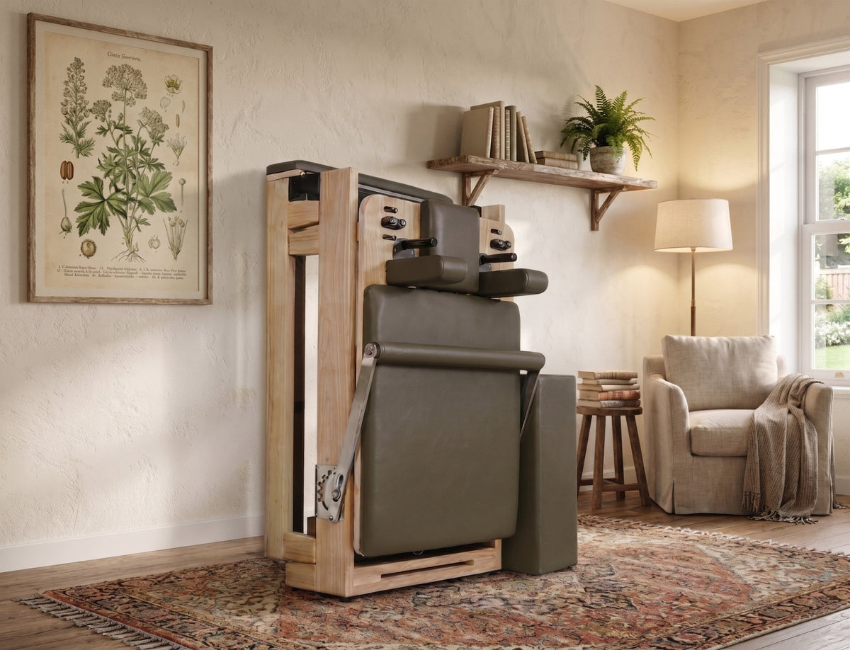 Nour 2.0 Foldable Home Pilates Reformer | Professional Wooden Pilates Machine - The Vitality Estate