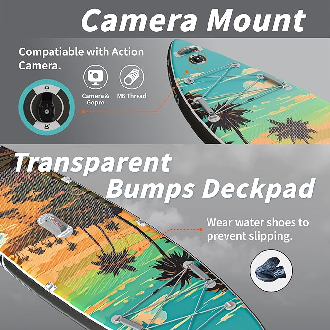 Novelty 11'6" x 35" Extra Wide SUP for Enhanced Stability - Inflatable Stand Up Paddle Board - Premium Paddle Board Kit for Adults & Youth - All Skill Levels - Includes SUP Accessories - The Vitality Estate