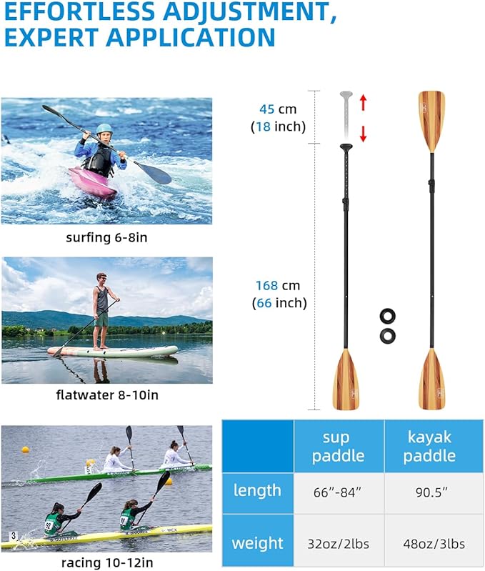 OCEANBROAD SUP Paddle - Adjustable Stand-Up Paddle for Paddleboard Kayak, Adjustable Aluminum Alloy Shaft with Reinforced Nylon Blades - The Vitality Estate