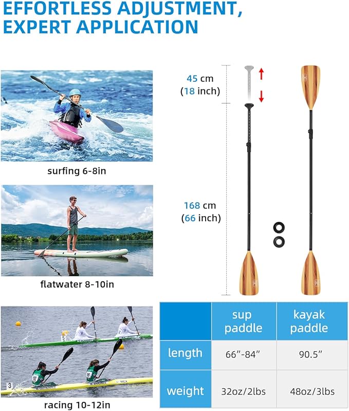 OCEANBROAD SUP Paddle - Adjustable Stand-Up Paddle for Paddleboard Kayak, Adjustable Aluminum Alloy Shaft with Reinforced Nylon Blades - The Vitality Estate