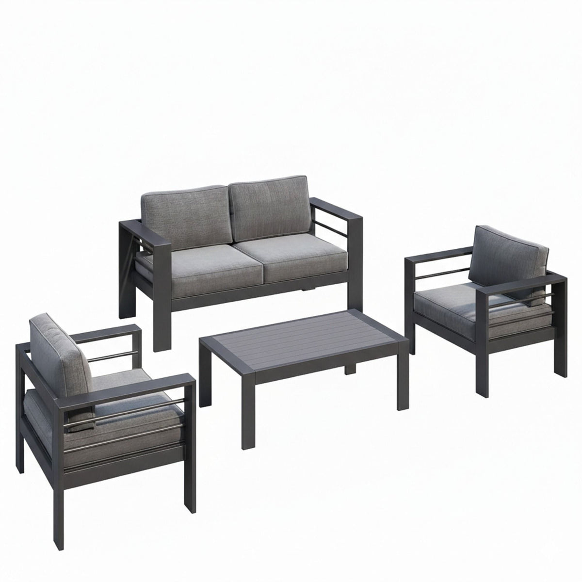 Outdoor Patio Set, All-Weather & Thick Cushions - The Vitality Estate