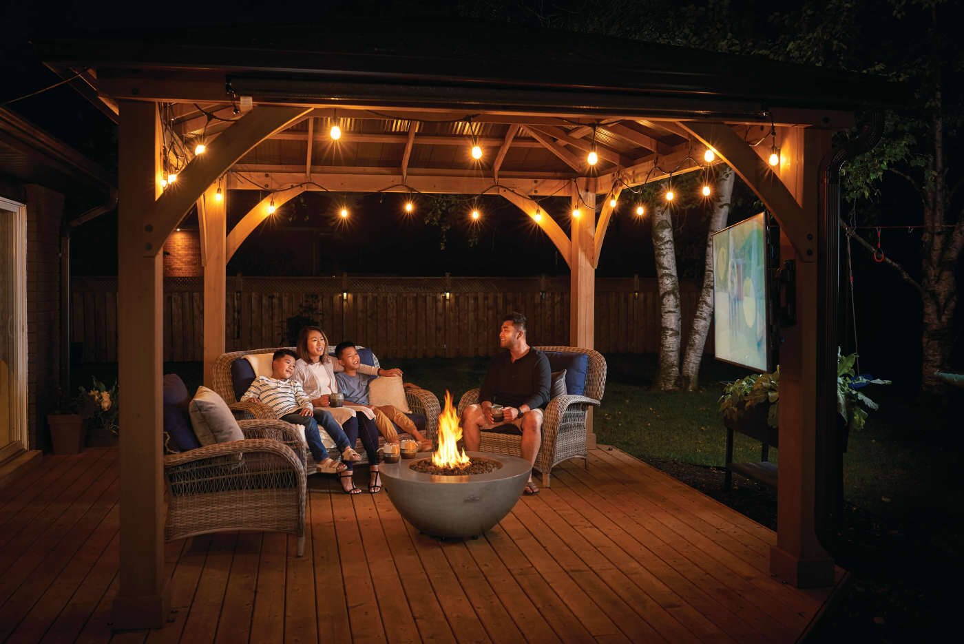 Patio Elegance 36-Inch Round Fire Table – Nexus Patioflame Table - The Vitality Estate