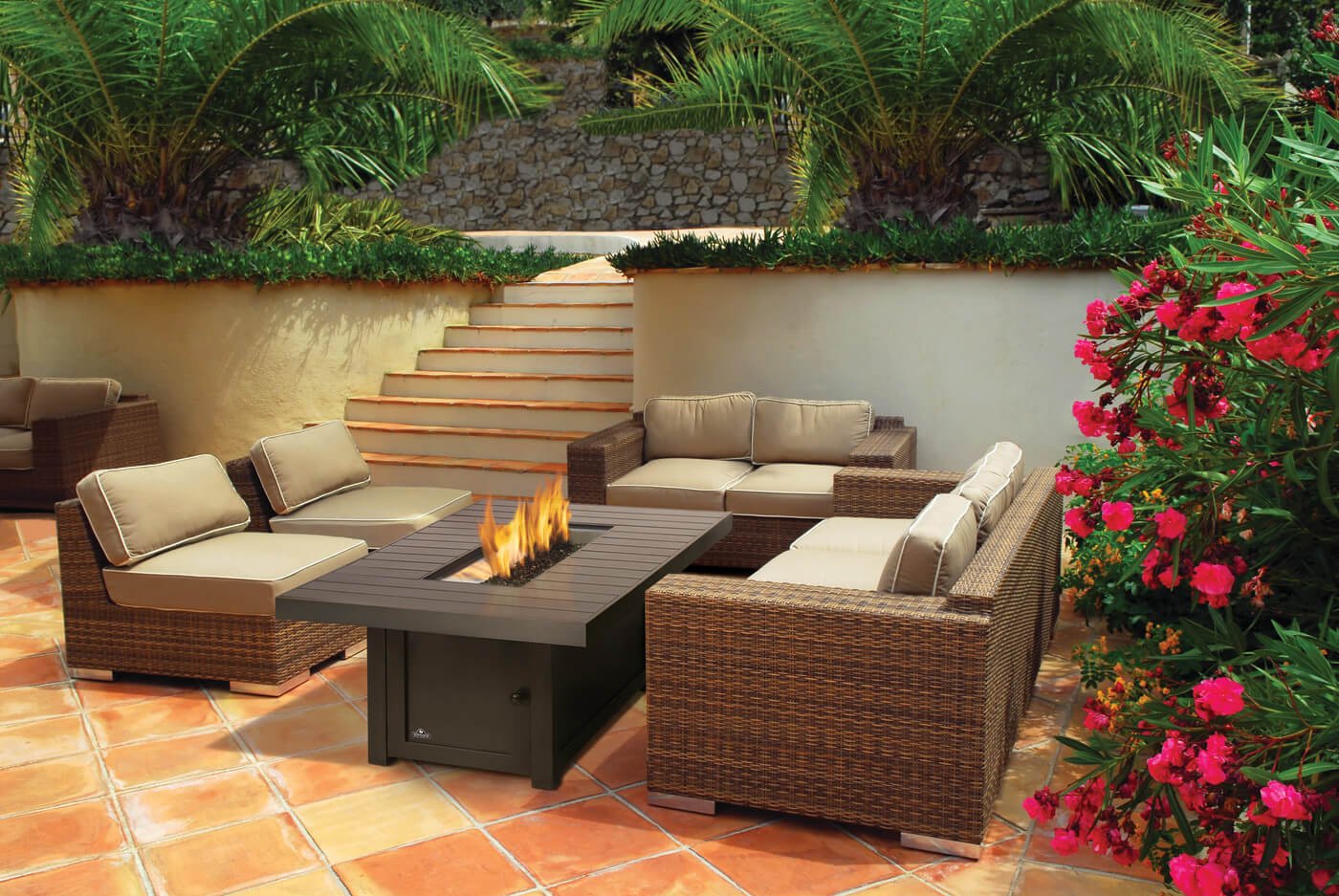 Patio Elegance Fire Table – St. Tropez Rectangle Patioflame Table - The Vitality Estate