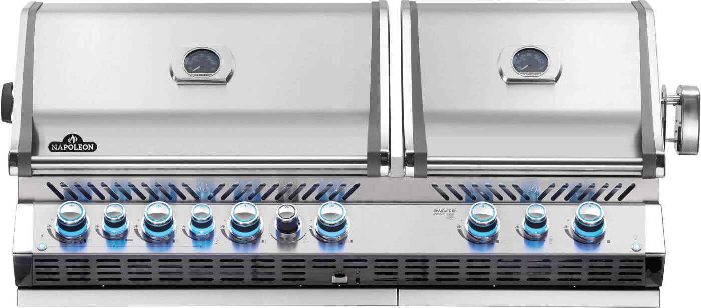 Patio Elegance Gas Grill - Built-in Prestige PRO™ 825 with Infrared Rear Burner - The Vitality Estate