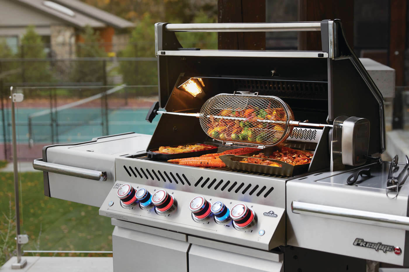 Patio Elegance Grill Prestige PRO 500 RSIB Gas Grill with Infrared Side and Rear Burners - The Vitality Estate