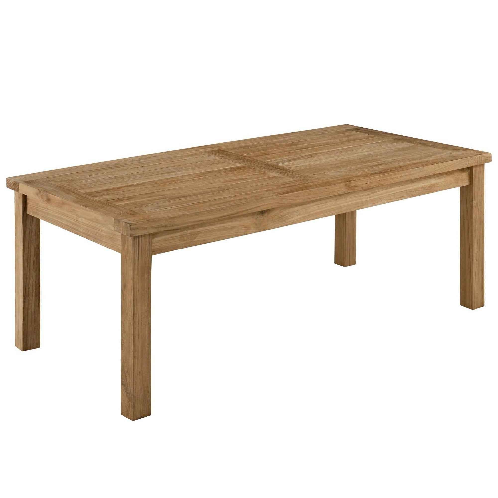 Patio Elegance Marina Teak Outdoor Seating Set - 10-Piece Modway Collection - The Vitality Estate