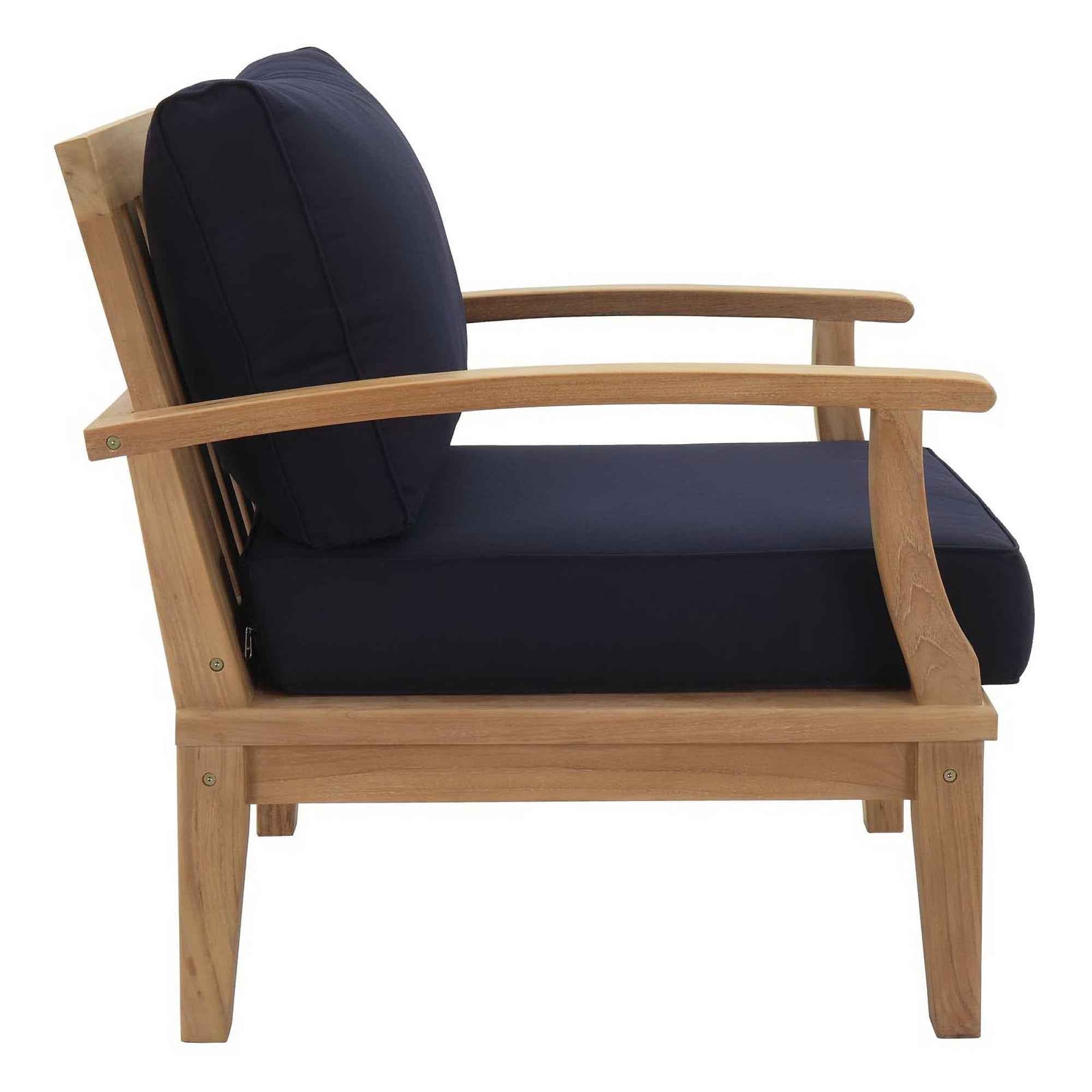 Patio Elegance Outdoor Lounge Set - Marina 9-Piece Teak Collection by Modway - The Vitality Estate