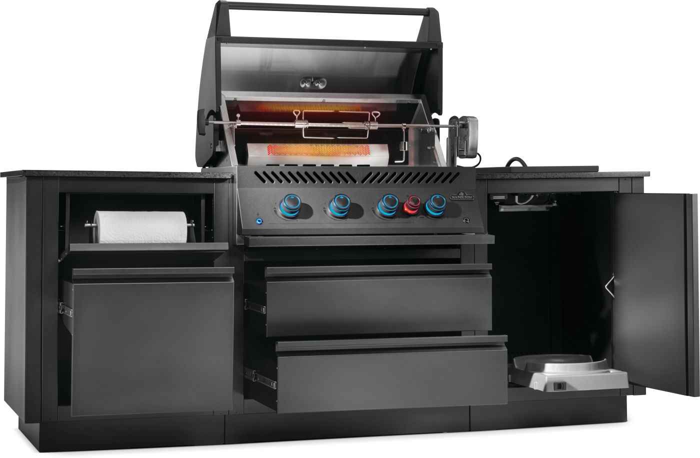 Patio Outdoor Kitchen - Patio Elegance OASIS™ 300 with Built-in 700 Series 32" Gas Grill - The Vitality Estate