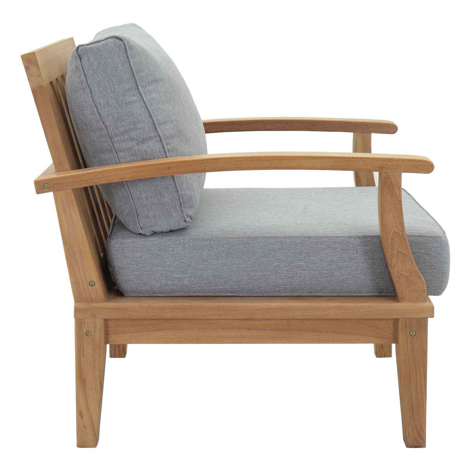 Patio Teak Furniture Set - Patio Elegance Marina 10-Piece Outdoor Teak Patio Set with Grey Cushions - The Vitality Estate