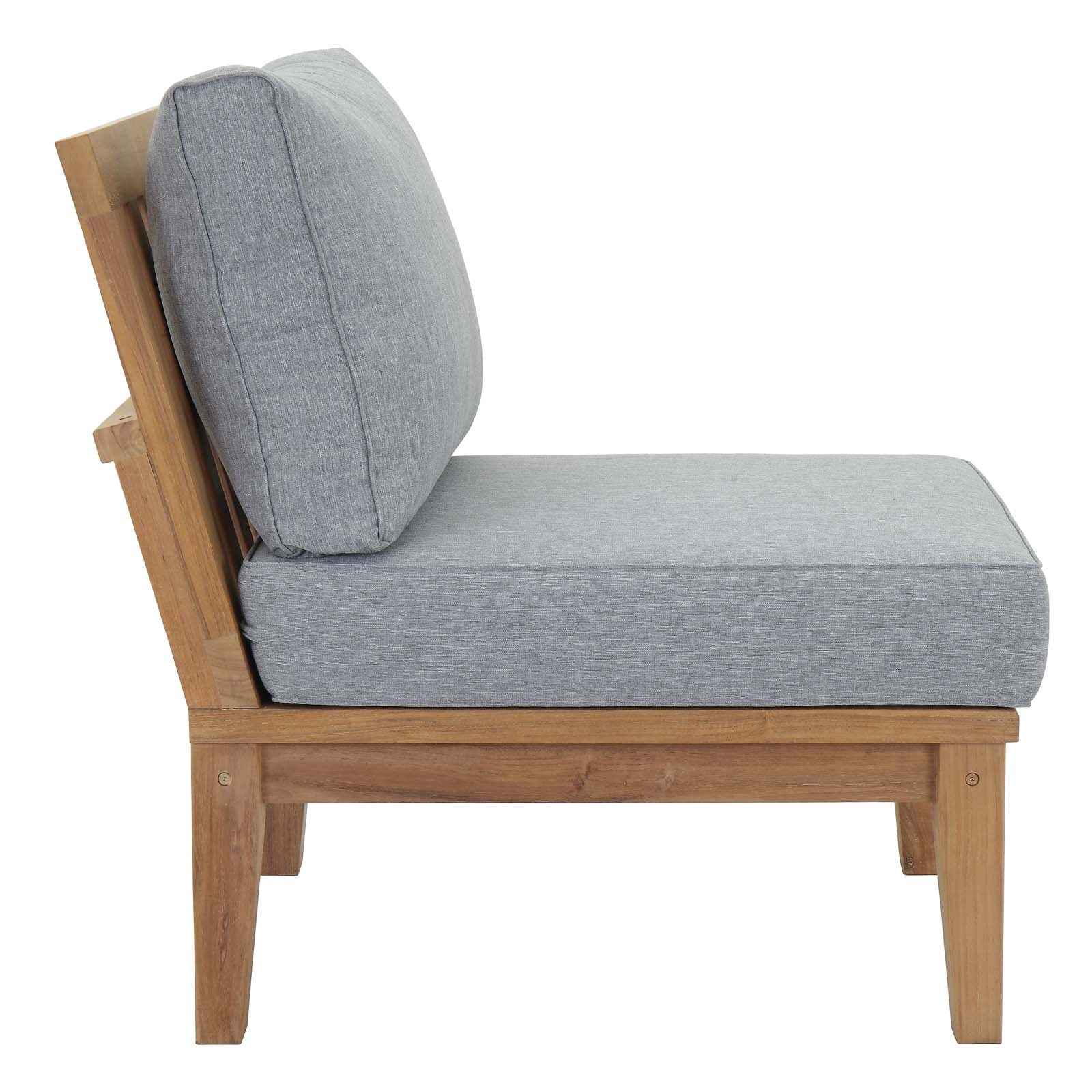 Patio Teak Furniture Set - Patio Elegance Marina 10-Piece Outdoor Teak Patio Set with Grey Cushions - The Vitality Estate