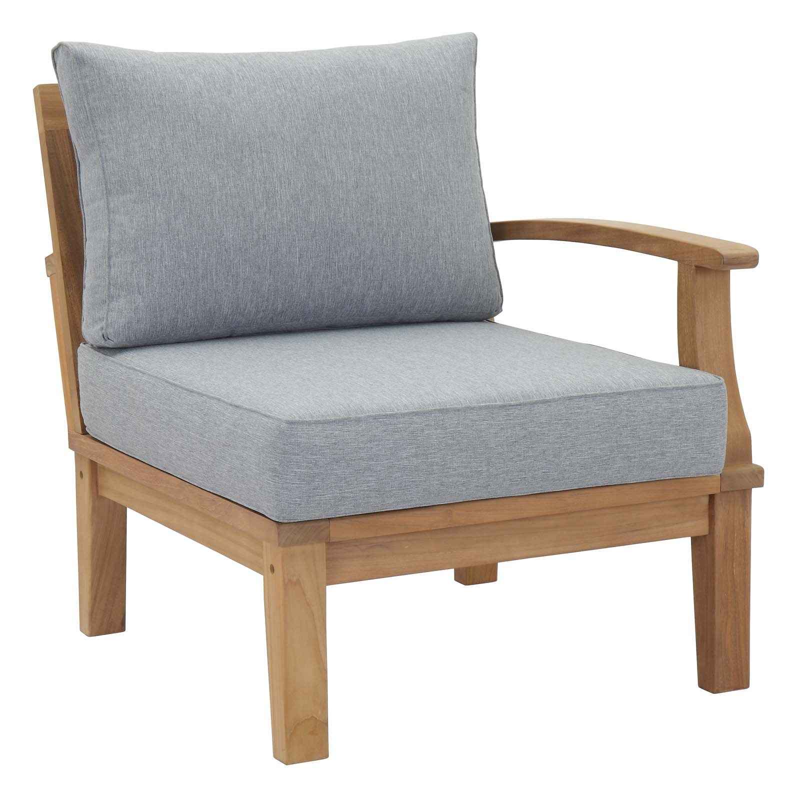 Patio Teak Furniture Set - Patio Elegance Marina 10-Piece Outdoor Teak Patio Set with Grey Cushions - The Vitality Estate