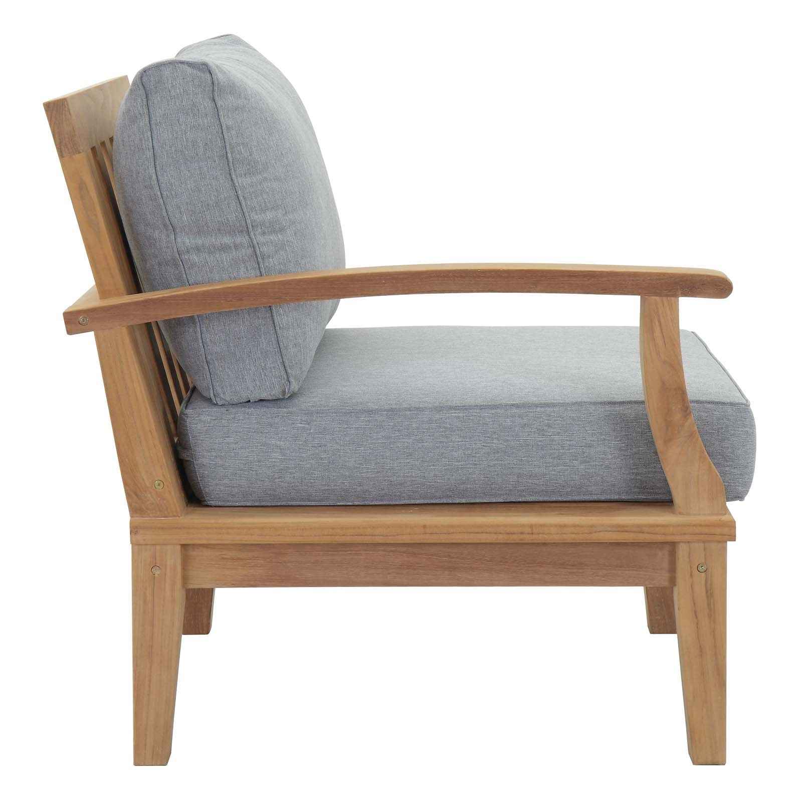 Patio Teak Furniture Set - Patio Elegance Marina 10-Piece Outdoor Teak Patio Set with Grey Cushions - The Vitality Estate